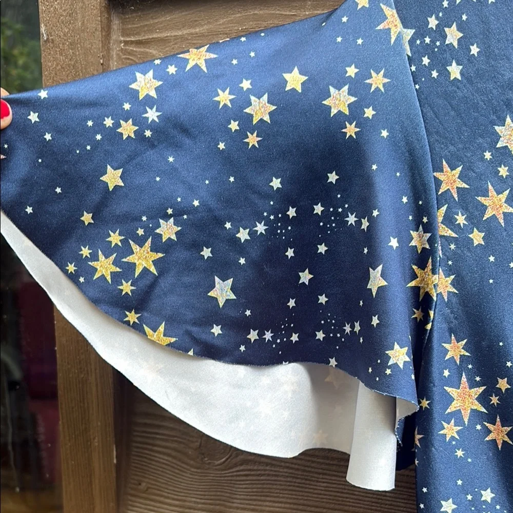 Starry Blue romper with Tie Detail - Picture 4 of 8